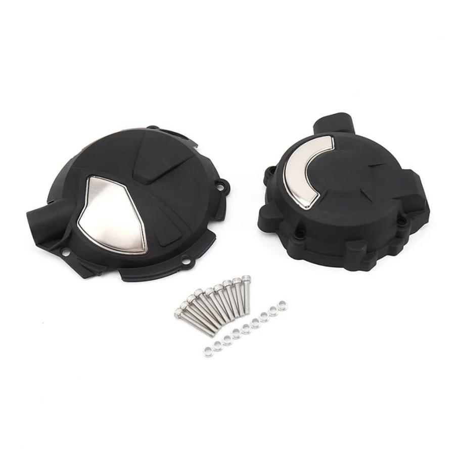 並行輸入品 バイクブラックエンジンフードクラッチ保護カバー BMW S1000R S1000XR S1000RR M1000R M1000RRの画像