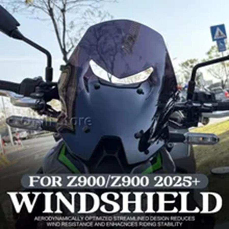 並行輸入品 バイクアクセサリー スポーツウィンドシールドバイザー ブラックグレークリアウィンドスクリーン カワサキ Z900 Z 90_4