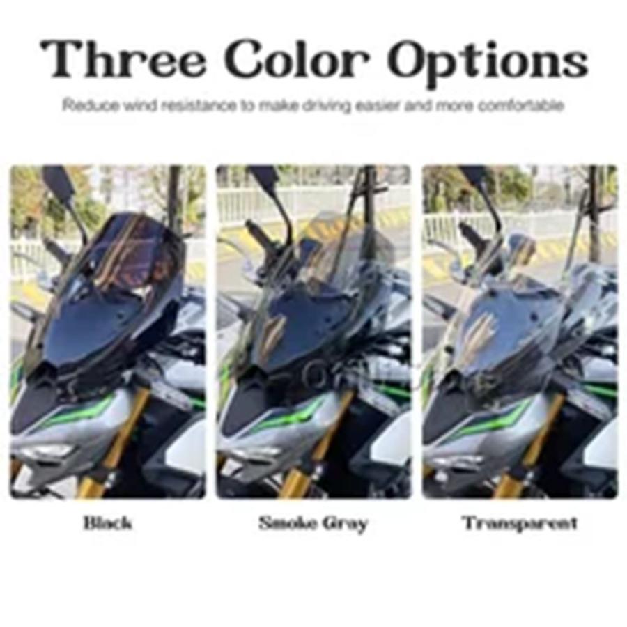 並行輸入品 バイクアクセサリー スポーツウィンドシールドバイザー ブラックグレークリアウィンドスクリーン カワサキ Z900 Z 90_8