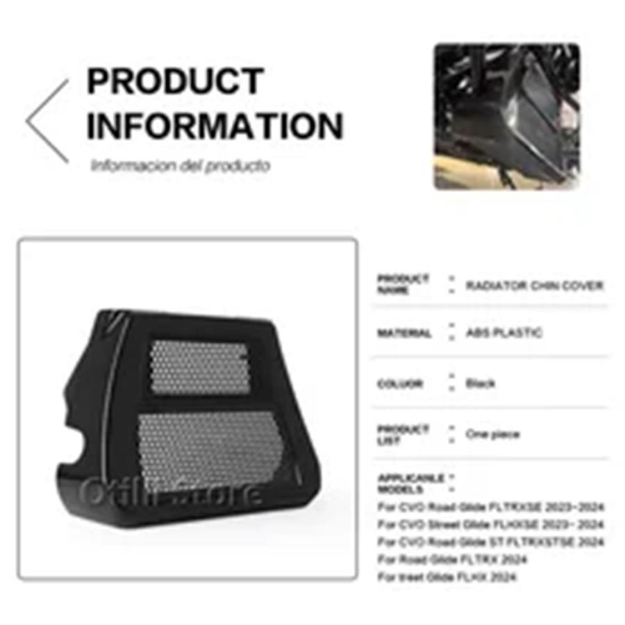 並行輸入品 バイクラジエーターあごカバーフェアリングフロントスポイラー CVO ロードグライド FLTRX FLTRXSE ストリートグライ_6