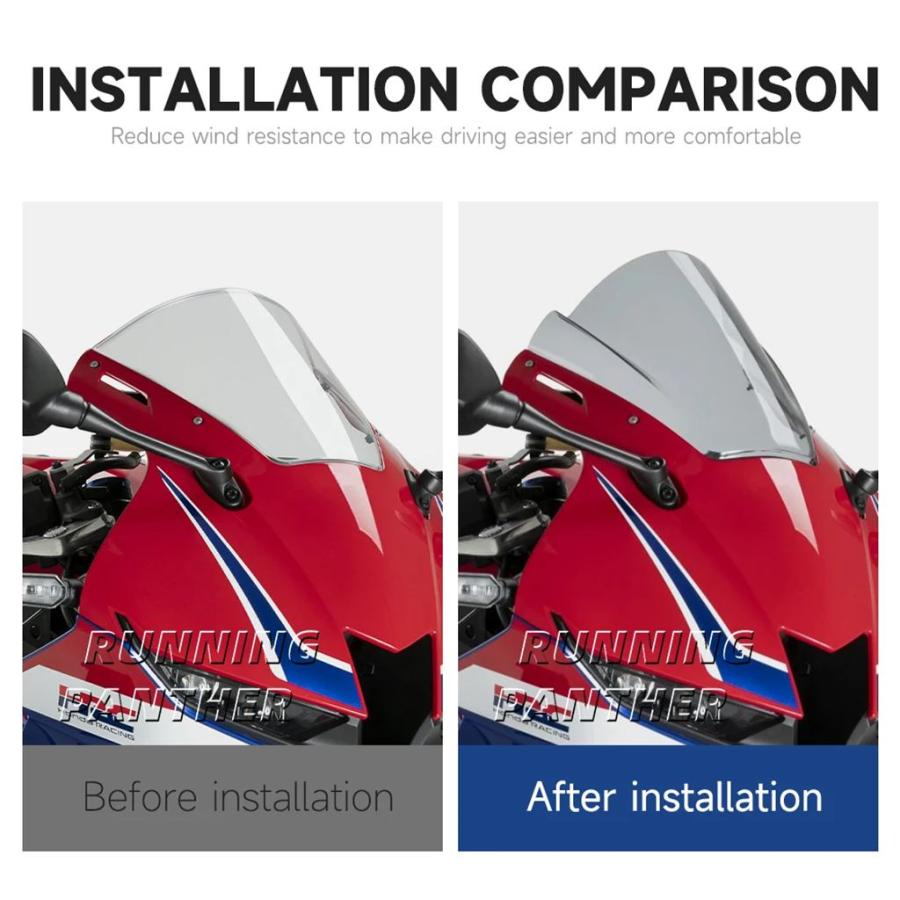 並行輸入品 バイクフロントガラスウインドディフレクターフロントガラスホンダ CBR600RR 2021 2022 2023 2024 2025 CBR600 RR CBの画像