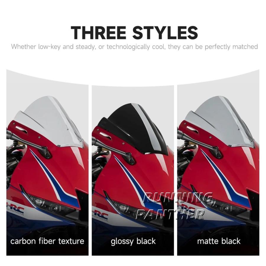 並行輸入品 バイクフロントガラスウインドディフレクターフロントガラスホンダ CBR600RR 2021 2022 2023 2024 2025 CBR600 RR CBの画像