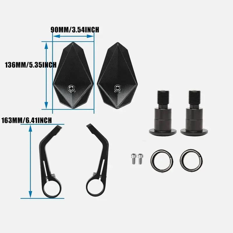 並行輸入品 バイクバックミラーハンドルバーエンドミラーサイドミラーヤマハ MT-07 FZ-07 MT-09 FZ-09 MT-10 Tmax500 Tmax530 ?_5