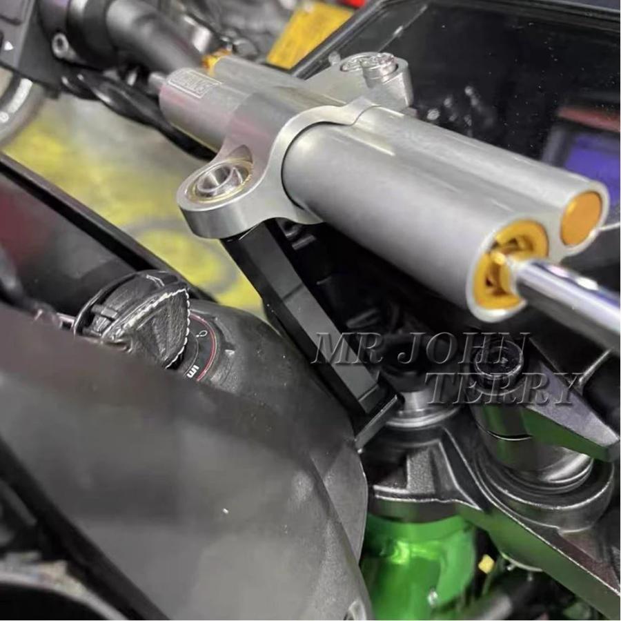 並行輸入品 CNCバイク 二輪ステアリングダンパー カワサキZ 900 z900 2020 2021 2022 2023 2024用ブラケット取り付けキット_11