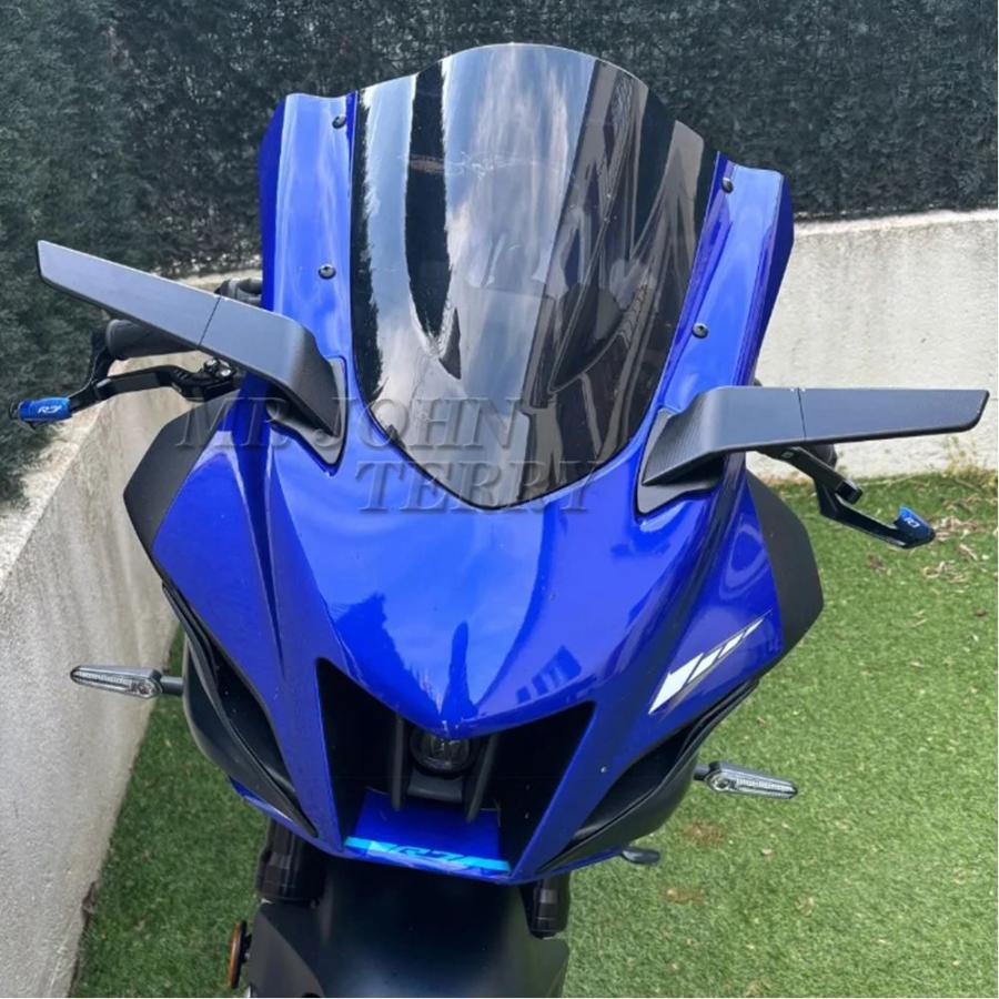 並行輸入品 R1 バイクバックミラーステルス最大ウイングレットミラー回転ミラーヤマハ YZF R1 M R1M 2020-2025_5