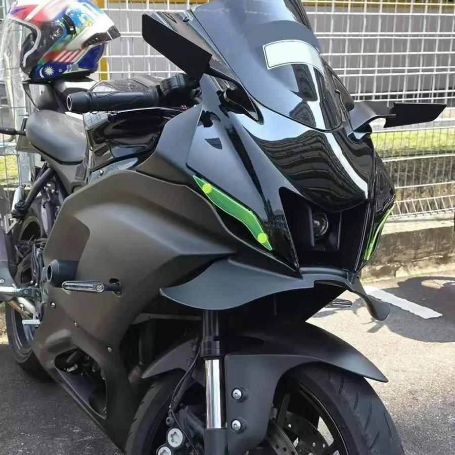 並行輸入品 バイクフロントスポイラーアクセサリーエア圧翼フロントフェアリングアンダーウィングフェアリングプロテクターヤマ