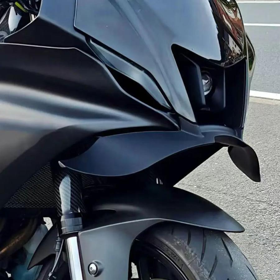 並行輸入品 バイクフロントスポイラーアクセサリーエア圧翼フロントフェアリングアンダーウィングフェアリングプロテクターヤマ