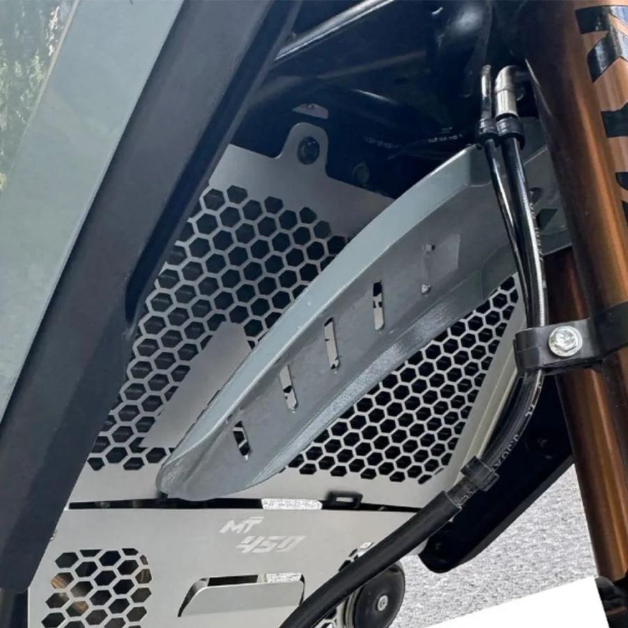 並行輸入品 バイクエンジンウォータータンクラジエーターグリルオイルクーラーガード保護カバー CFMOTO 450MT MT450 450 MT 450_9