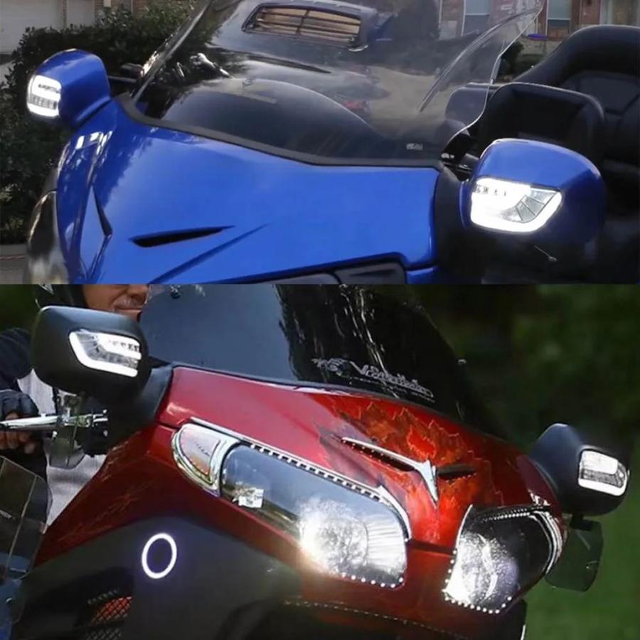 並行輸入品 バイクアクセサリー DRL ライトランプ LED 光流方向フロント LED ミラーウィンカーホンダ GL1800 F6B 2013-2016_9