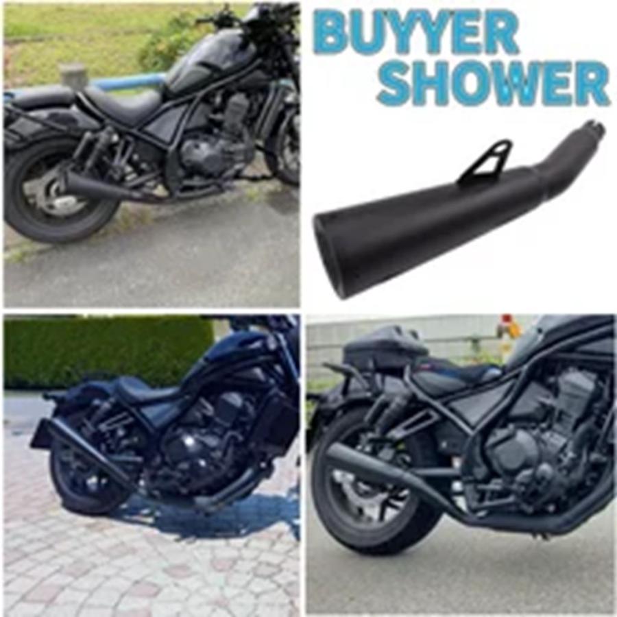 並行輸入品 ホンダレブル CM CMX 1100 2021-2024 CMX1100 CM1100 マフラー黒ステンレスロングタイプバイクアクセサリーの画像