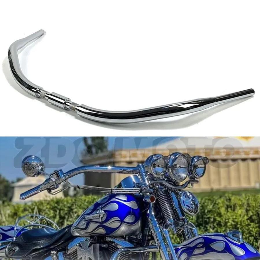 並行輸入品 ZDQプレミアムラグジュアリーカスタムバイク 二輪1-1/2インチビーチハンドルバー_1