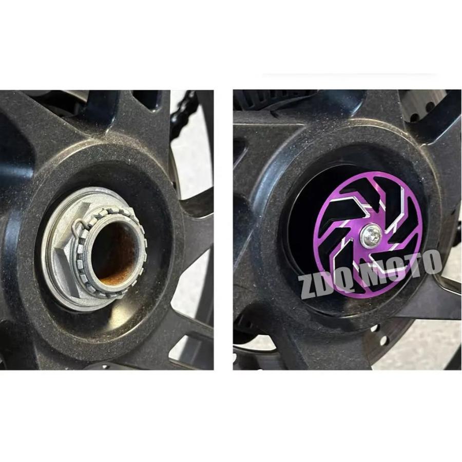 並行輸入品 CFMOTO 450SRS 250SR 450SS バイクリア装飾カバーアルミ保護カバーホイールハブセンターダストカバーの画像