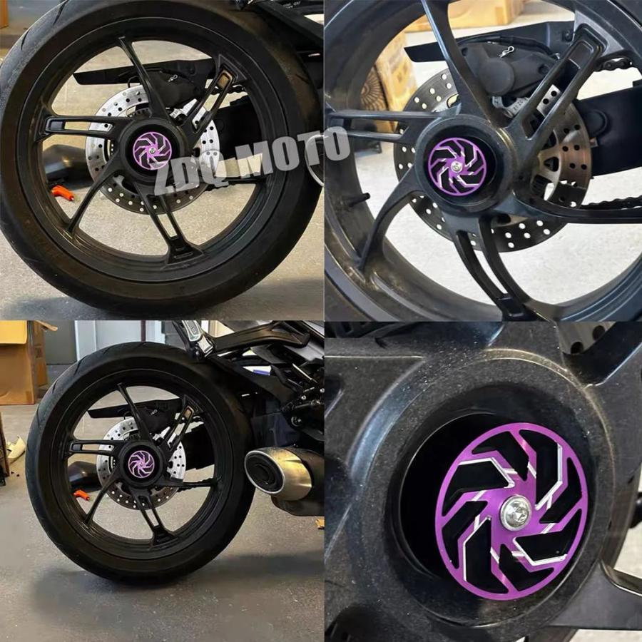 並行輸入品 CFMOTO 450SRS 250SR 450SS バイクリア装飾カバーアルミ保護カバーホイールハブセンターダストカバーの画像