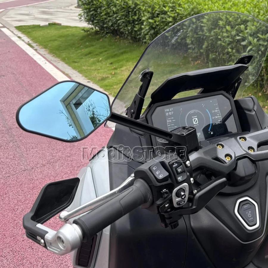 並行輸入品 バイクバーエンドサイドビジョンミラーアンチグレアハンドルマウントヤマハ TMAX560 2025 2026 モデル適合_5