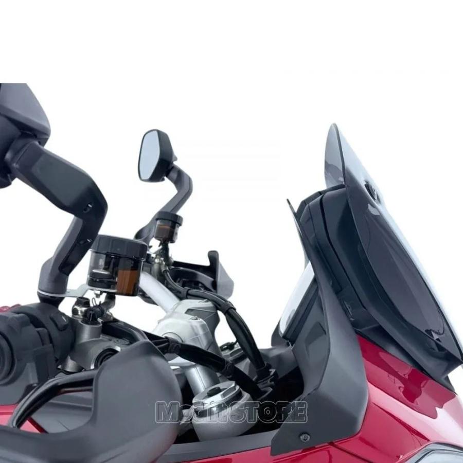 並行輸入品 マットブラックデフレクターペア ドゥカティ ムルティストラーダ V2/S 2025用 - 強化バイク風防アクセサリーの画像