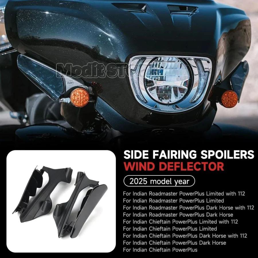 並行輸入品 ? 新型バイクアクセサリー カスタムパーツ サイドウィンドシールド ブラックグレー_3