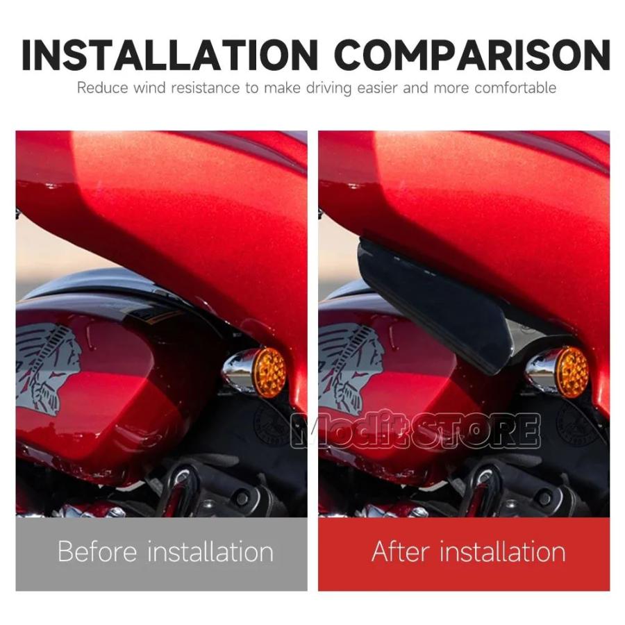 並行輸入品 ? 新型バイクアクセサリー カスタムパーツ サイドウィンドシールド ブラックグレー_4