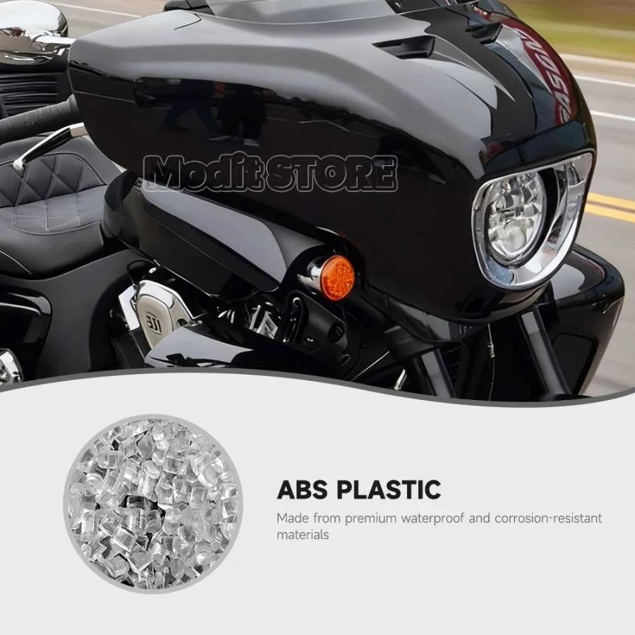 並行輸入品 ? 新型バイクアクセサリー カスタムパーツ サイドウィンドシールド ブラックグレー_5