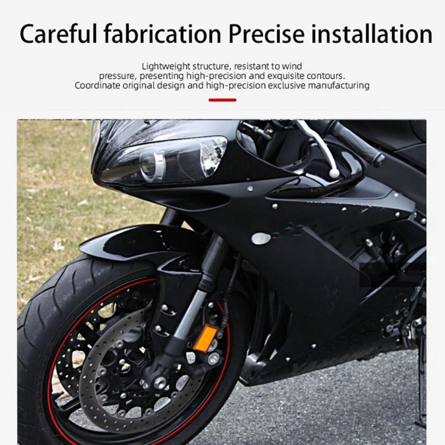 並行輸入品 バイクフロントフェンダーヤマハ YZFR1 2004-2008 2005 FZ1 2005-2008 2006 2007 FZ8 FAZER 2011 2012 2013の画像