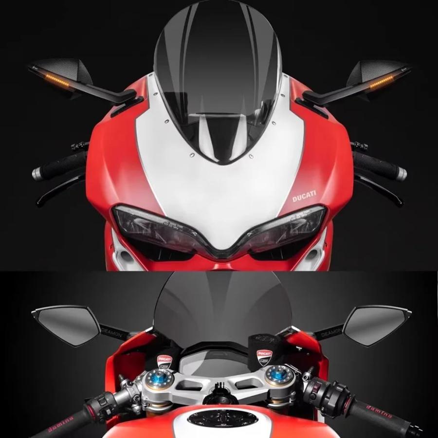 パニガーレv4 v4s v4r ウインカー ミラーカバー NRC 並行輸入品 19-23年式 ドゥカティ V4 V2 V4S用 統合型ウインカーミラー