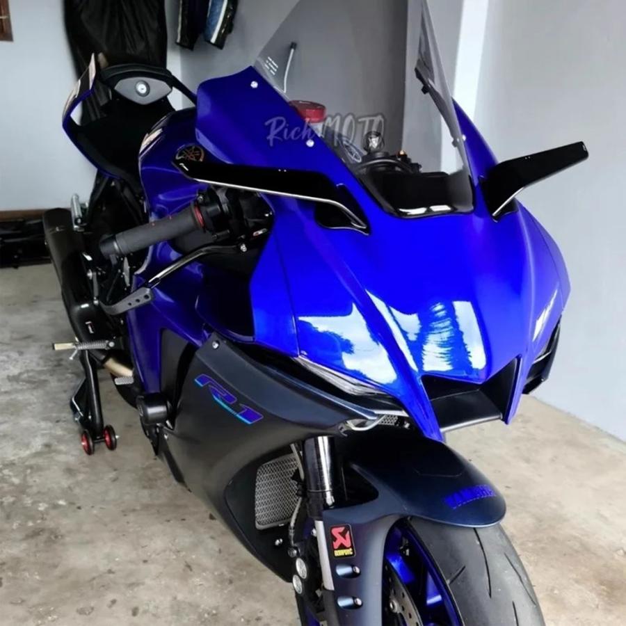 並行輸入品 ヤマハR1R6R7カスタム固定翼バックミラー イタリア同型ウィング付きリバースミラーの画像