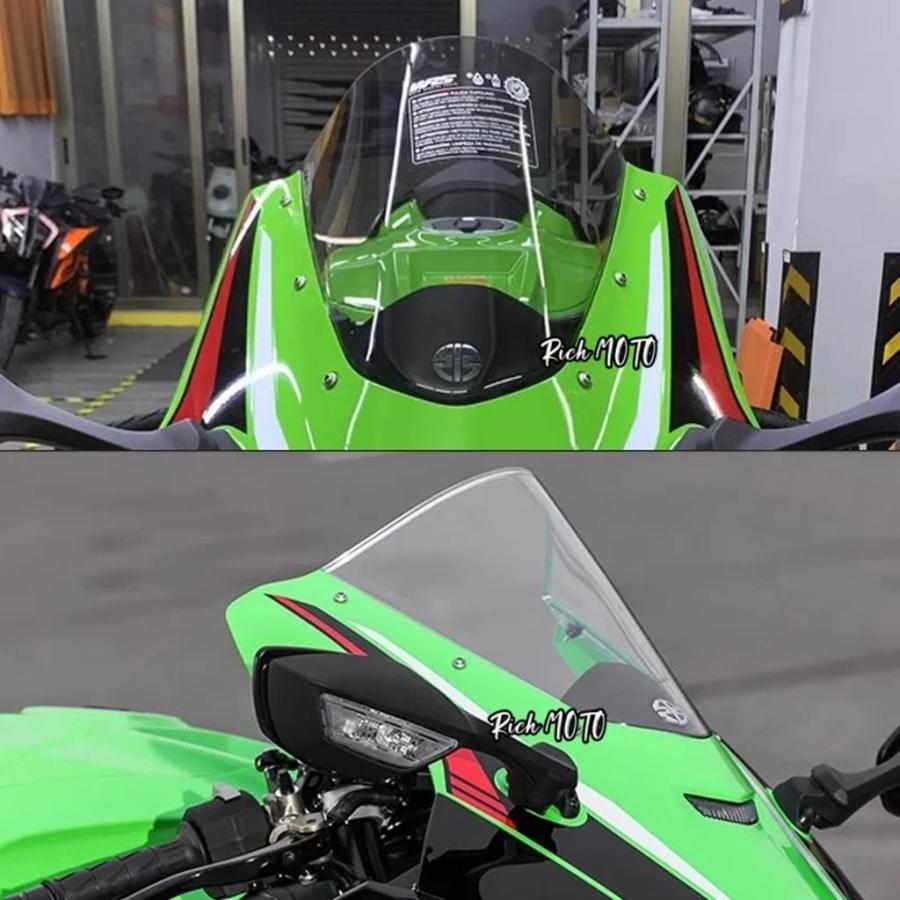並行輸入品 21-23年式カワサキ ビッグブル ZX-10RRR用 ハイスポーツウィンドシールドフロントウィンドシールドカスタム済みの画像