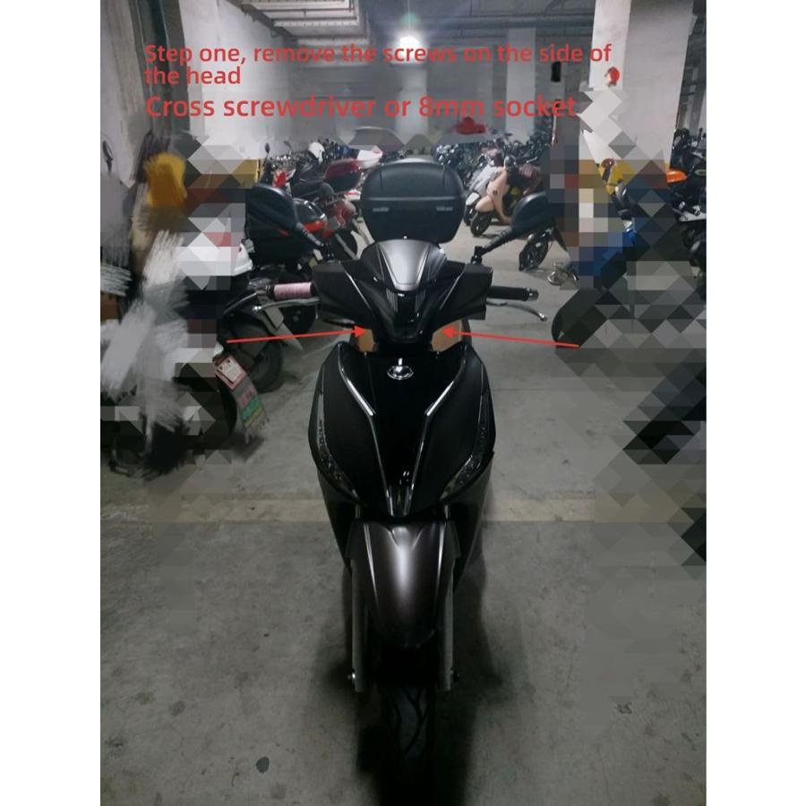 並行輸入品 KYMCO PEOPLE S カスタムフロントガラス用_1