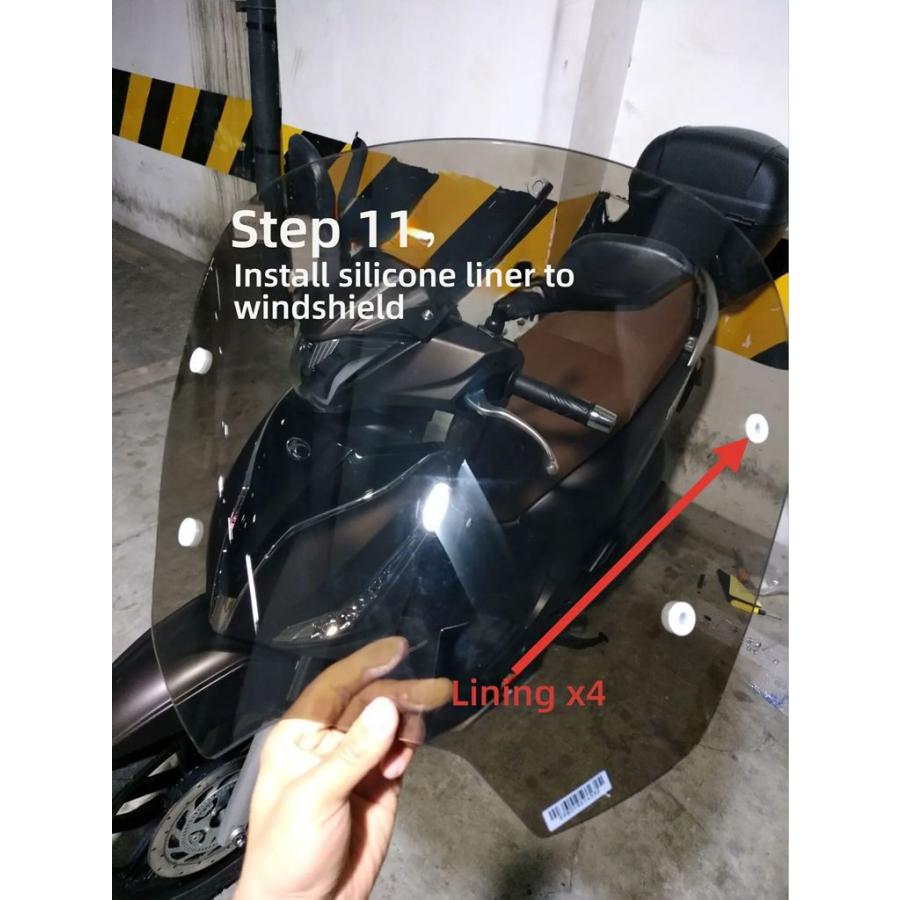 並行輸入品 KYMCO PEOPLE S カスタムフロントガラス用_5