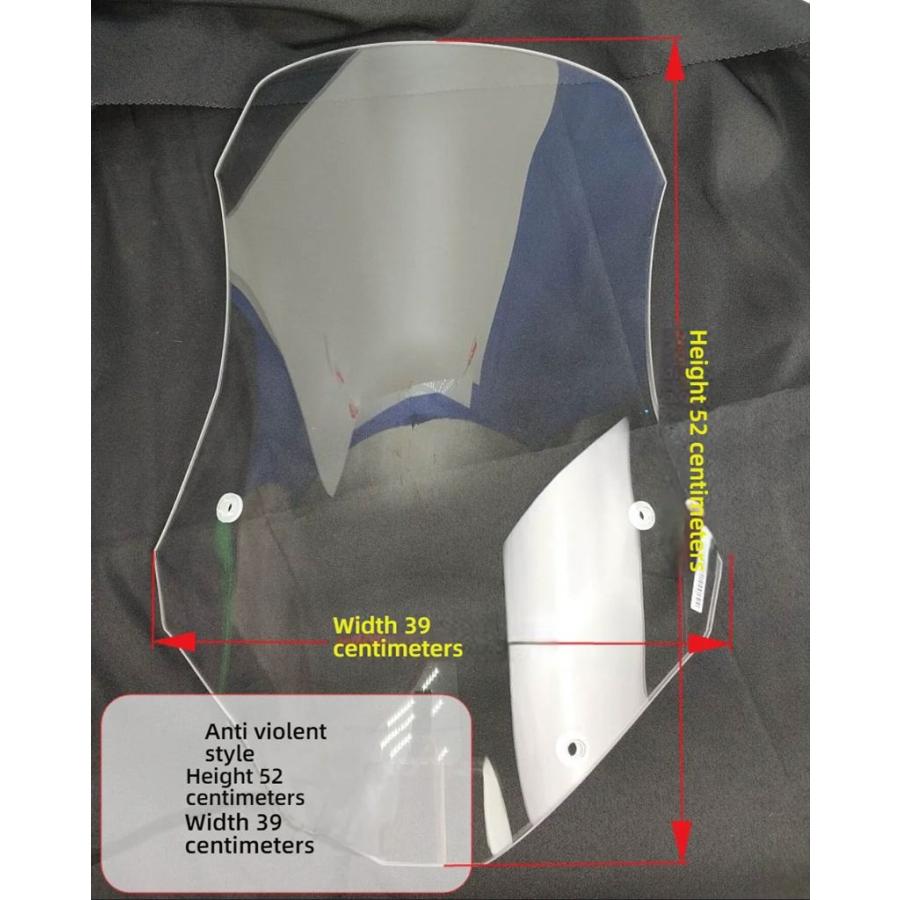 並行輸入品 ホンダ CBF190X 用 高フロントガラス CB190X フロントガラス フロントガラス フロントガラスミラー ハンドガード拡張の画像