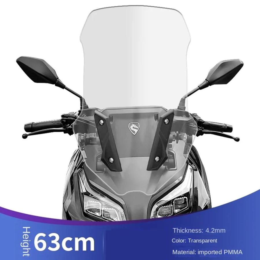 並行輸入品 ZONSEN CYCLONE RT2 カスタム用 ハイフロントガラス 高精細クリアフロントガラスパネル Fの画像