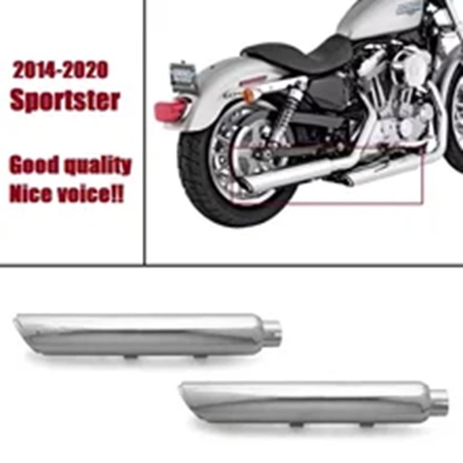 並行輸入品 ブラックメッキエキゾーストサイレンサー ハーレースポーツスターXL 883N アイアン1200X 48 ショートショット 2014以_3