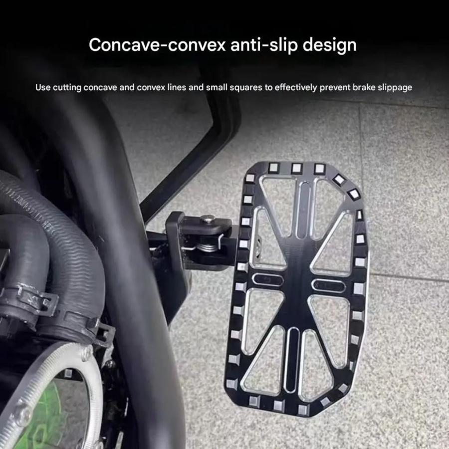 並行輸入品 ベンダナポレオンボブ500バイク部品用フロントリアペダル 助手席用フットレスト 拡大滑り止めペダル_6