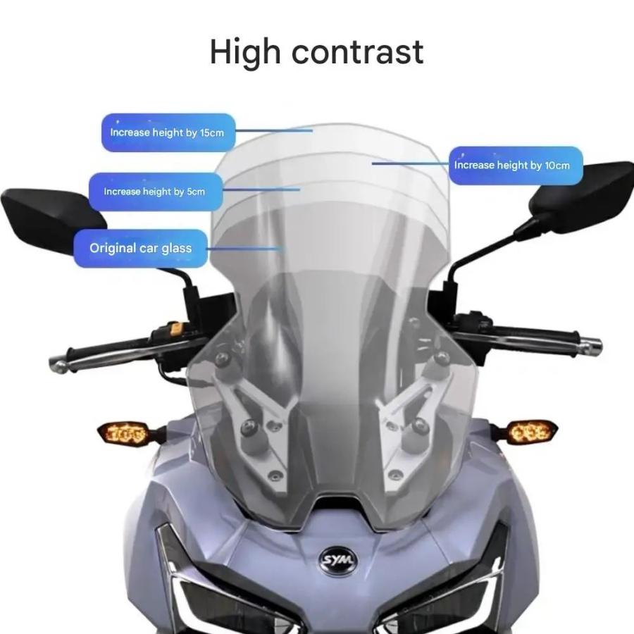 並行輸入品 Sym Adx 125 バイクフロントガラス強化拡大ウインドディフレクター Sym Adx 125 125Adxの画像
