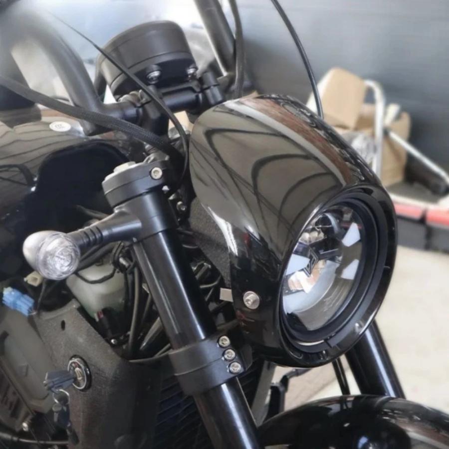並行輸入品 Benda ダークフラグ 500 オリジナルヘッドライト豚ヘッドカバーレトロフロントガラスウィンカー装飾フロントガラス_4