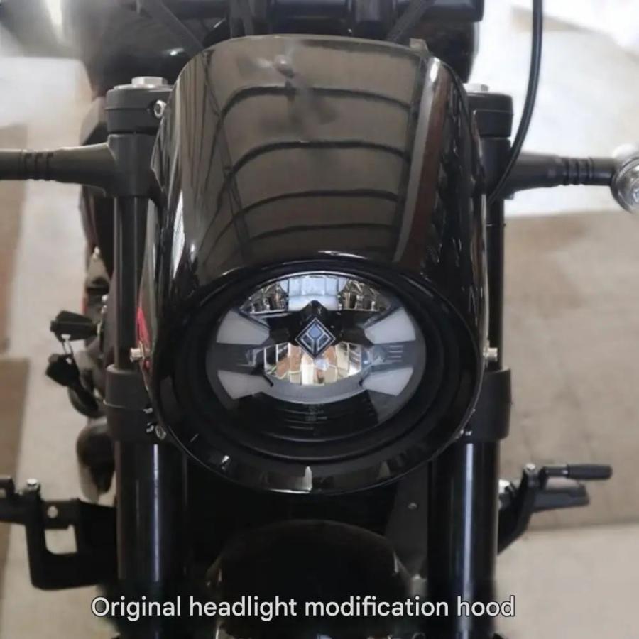 並行輸入品 Benda ダークフラグ 500 オリジナルヘッドライト豚ヘッドカバーレトロフロントガラスウィンカー装飾フロントガラス_6