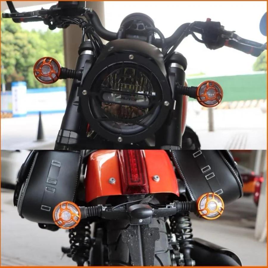 並行輸入品 QJMOTO SRV350 フロントリアウインカー保護カバー QJ SRV300s ウインカー装飾シェルレトロランプシェード_11