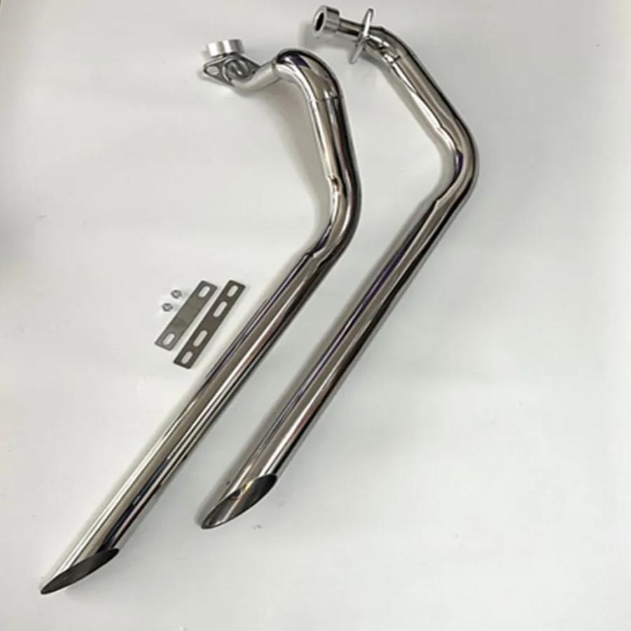 並行輸入品 バイク用ステンレスエキゾーストサイレンサー ヤマハビラーゴXV1100 XV750 S 傾斜カット 特殊_3