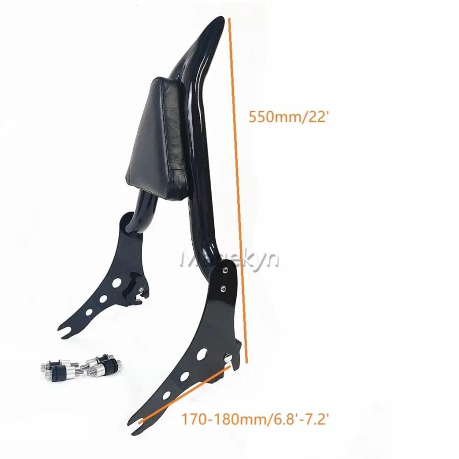 並行輸入品 22' シシーバー ハーレーソフテイル 2018-2025 スポーツグライド ローライダー S モトクリクル パッセンジャーバック_4