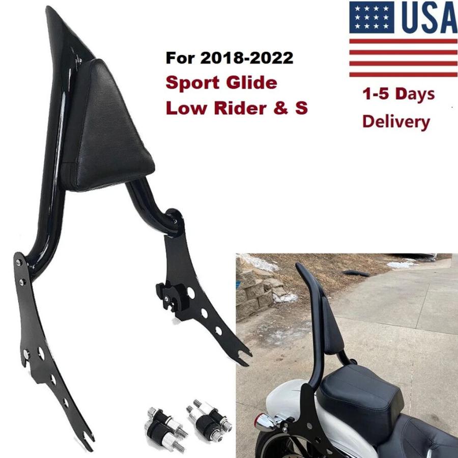 並行輸入品 22' シシーバー ハーレーソフテイル 2018-2025 スポーツグライド ローライダー S モトクリクル パッセンジャーバック_6