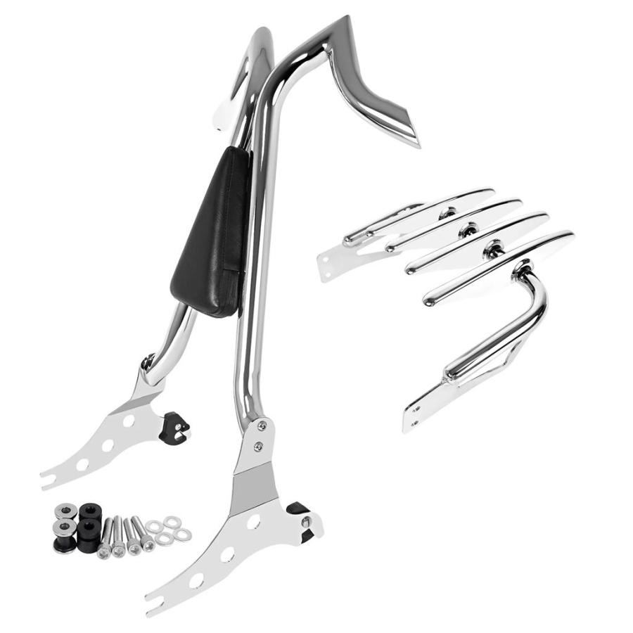 並行輸入品 乗用バイクリアバックレストシーシーバーキャリア付きハーレーファットボーイ 2018-2025 ブレイクアウト CVO_4