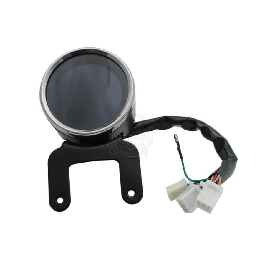 並行輸入品 バイク用LCDデジタルランニング距離計 12V スピード計 タコメーター 温度計 燃料計 バイク水準器_2