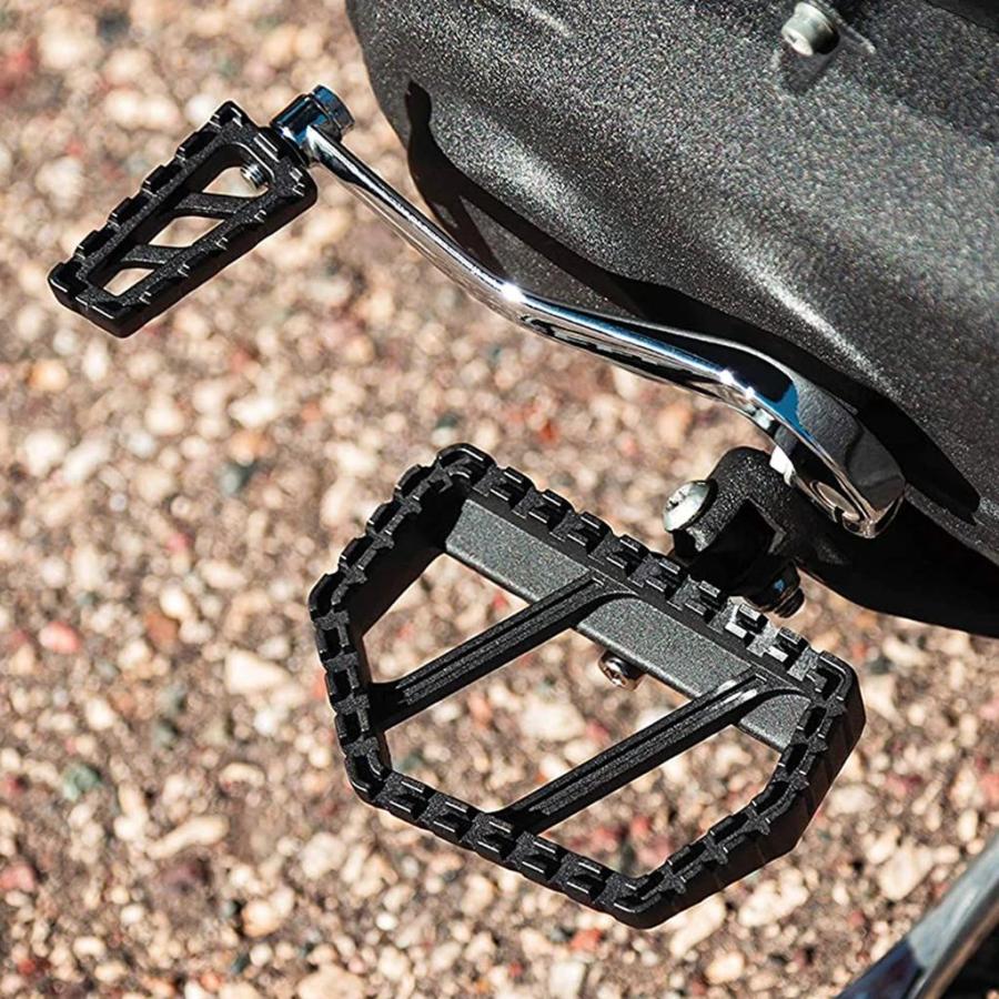 並行輸入品 モダン工業用ミニフットボード ハーレー ブラック MX-スタイル ツーリングストリート ロードグライド FLX FLT FLTR F_8