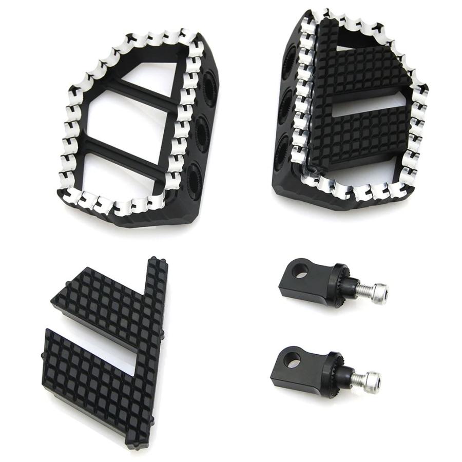 並行輸入品 モダン工業用ミニフットボード ハーレー ブラック MX-スタイル ツーリングストリート ロードグライド FLX FLT FLTR F_9
