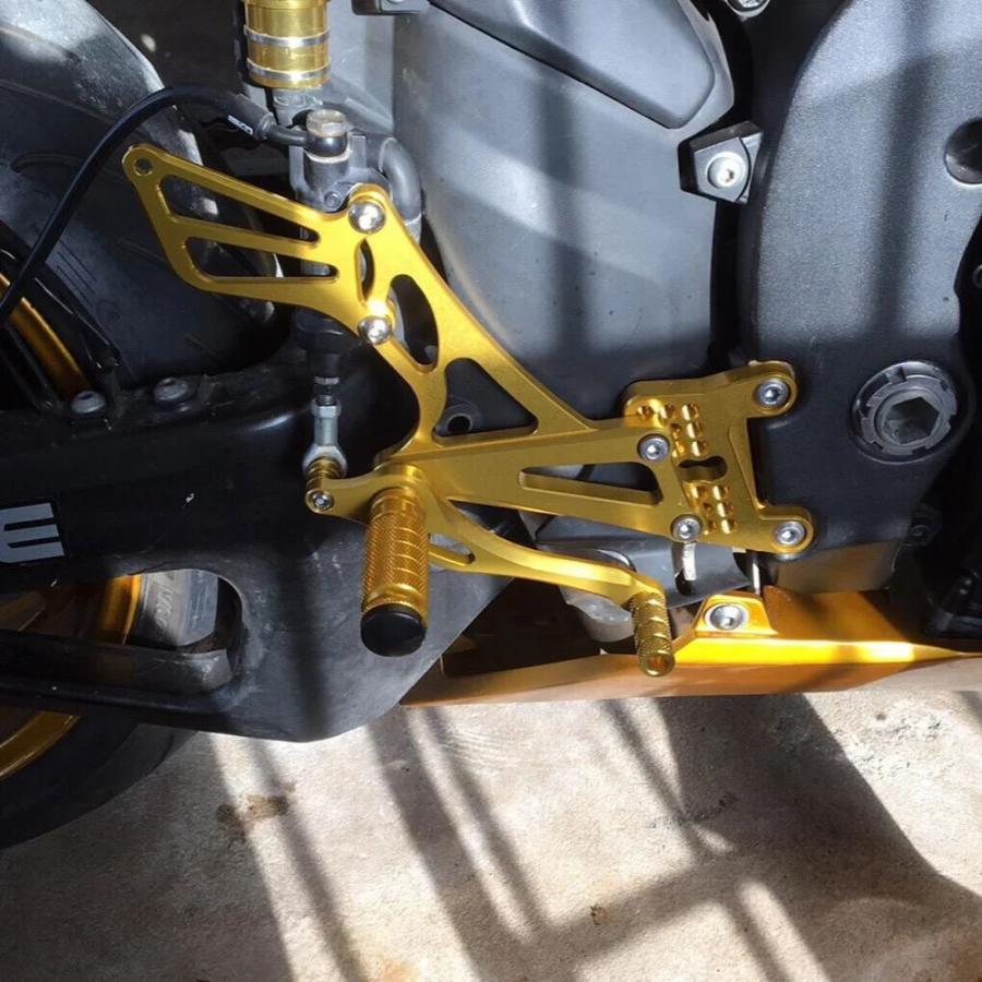 並行輸入品 ヤマハ YZF R1 YZF-R1 YZFR1 2007 2008 バイクアルミリアセットフットペグリアセットフットレスト完全フットボード