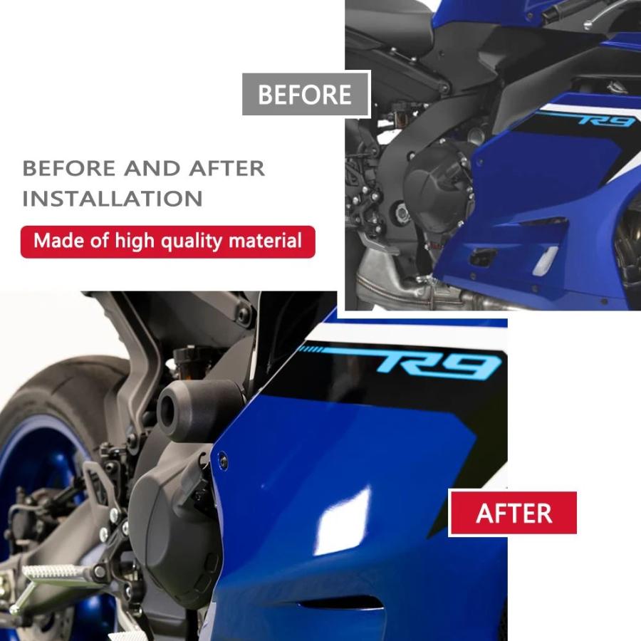 並行輸入品 YZF-R9 2025 YZF R9 2026 YZFR9 バイク落下保護フレームスライダーフェアリングガードクラッシュパッドプロテクター_8