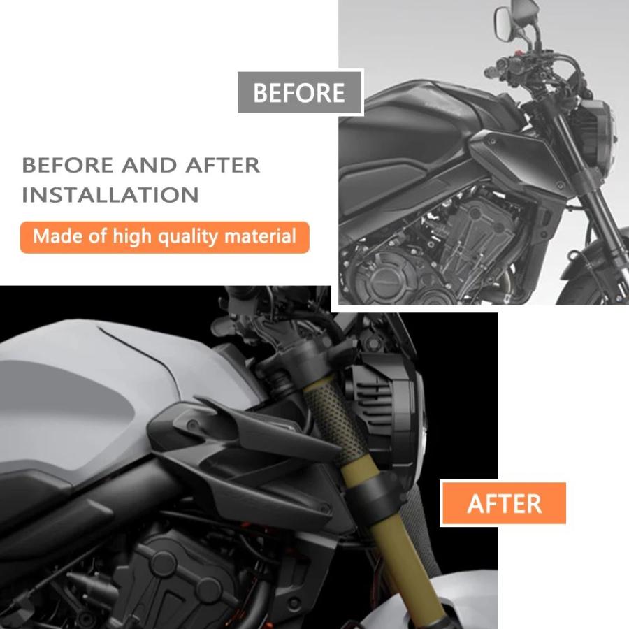 並行輸入品 ホンダ CB650R 2019 2020 2021 2022 2023 新型 バイクアクセサリー サイドウィングレット スポイラー 風流固定ウイン_8