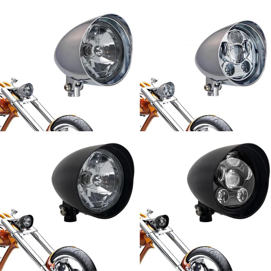 並行輸入品 VINTGMT 5.75インチ バイクヘッドライト H4 バルブ/LED