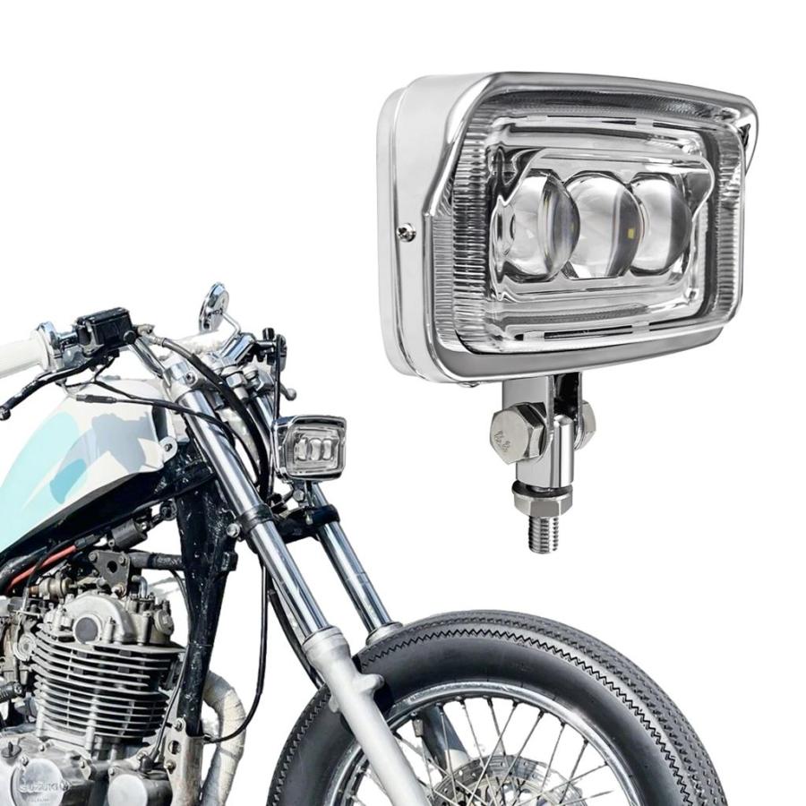 並行輸入品 バイクヘッドライトスクエア Led ヘッドランプバイザー