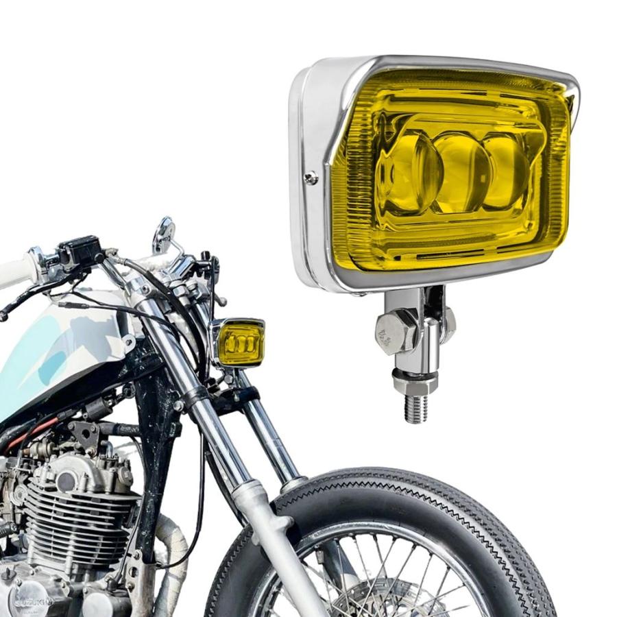 並行輸入品 バイクヘッドライトスクエア Led ヘッドランプバイザー