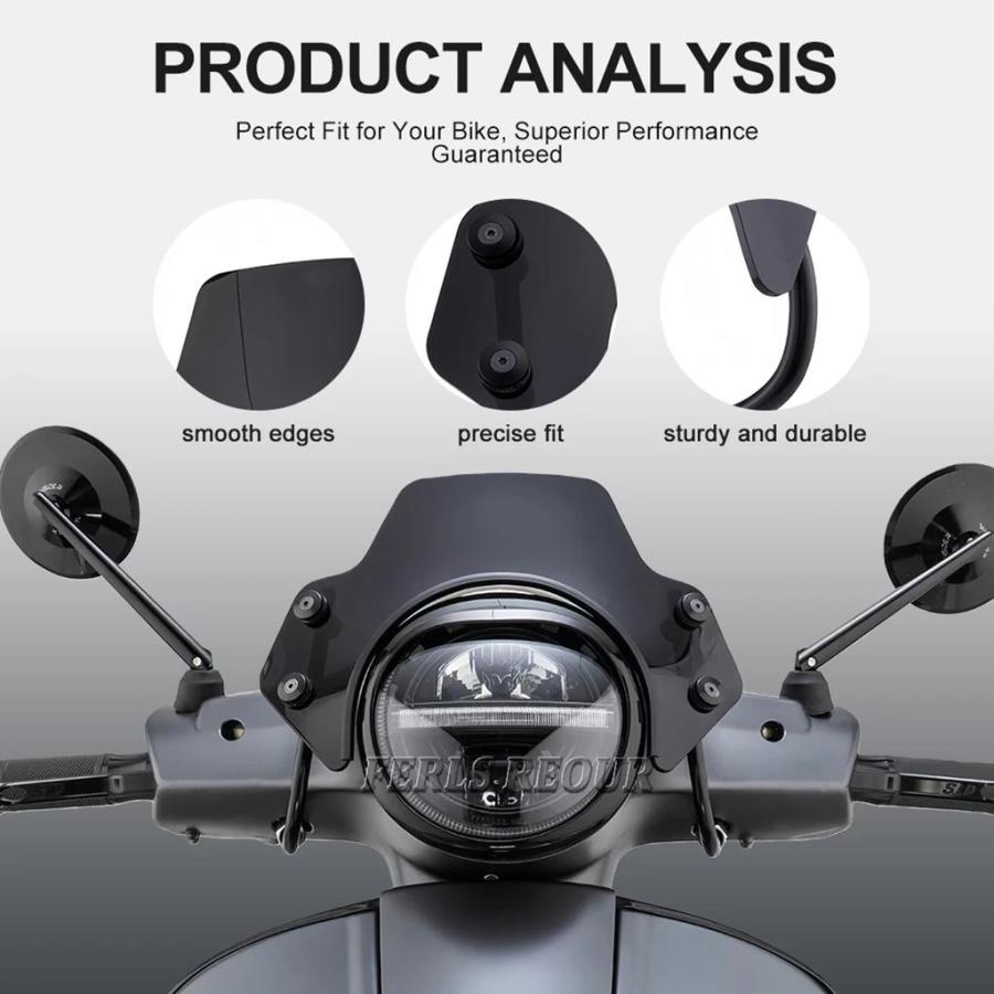 並行輸入品 ベスパ GTS 125 250 300 / スーパー 2023+ 用 フロントウィンドスクリーン フライスクリーンキット | GTS300_7